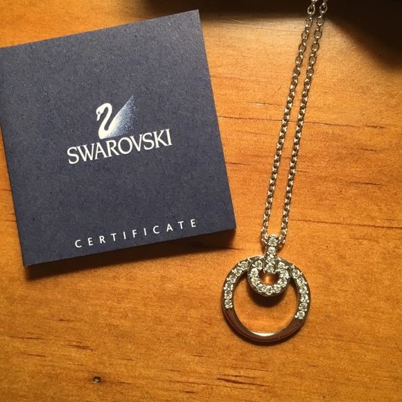 Swarovski Jewelry - Swarovski Crystal Silver Circle Pendant
